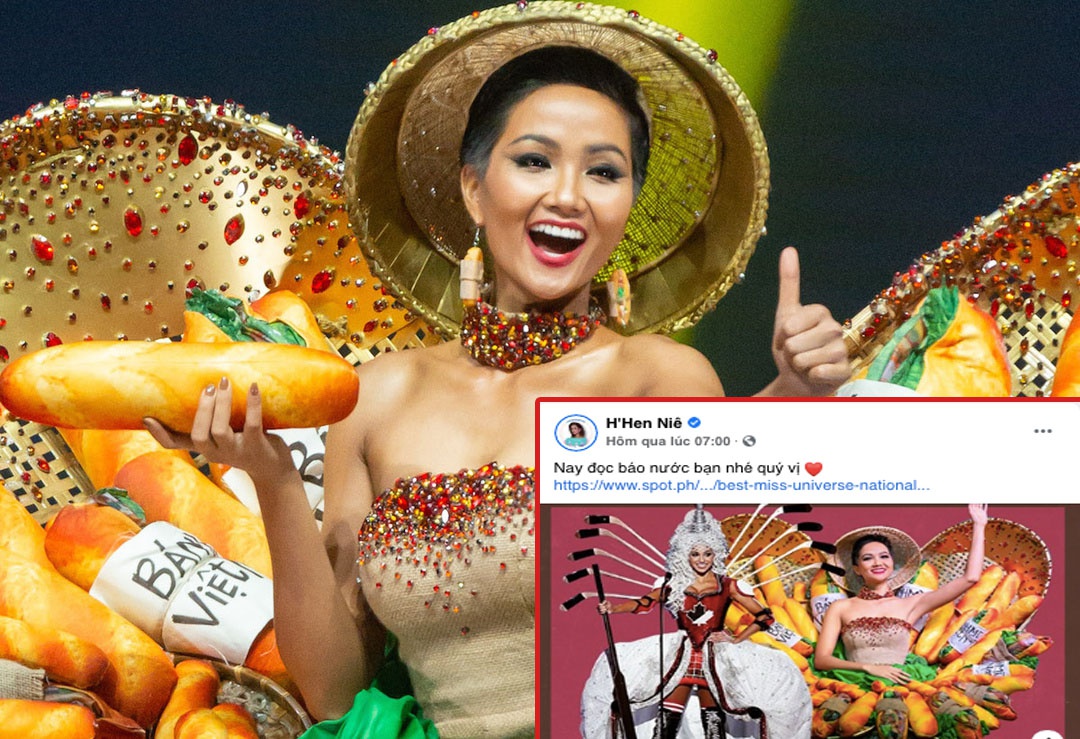 Trang phục dân tộc bánh mì của hhen niê được báo chí quốc tế khen ngợi - 1