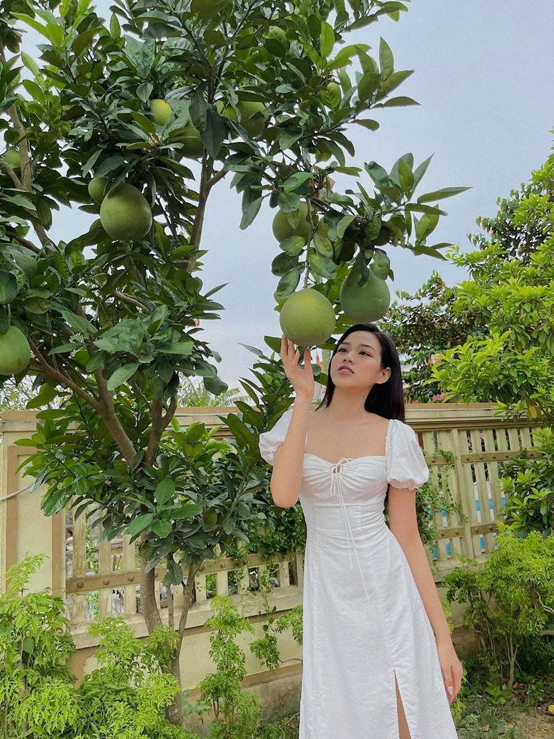 Hoa hậu đỗ thị hà xinh đẹp trong bộ ảnh chụp tại vườn nhà netizen xuýt xoa dịu dàng quá - 1