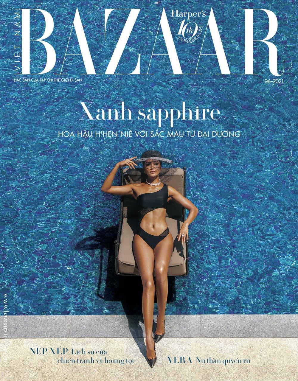 Hoa hậu hhen niê mặc đồ bơi đẹp như siêu mẫu quốc tế trên bìa harpers bazaar - 2