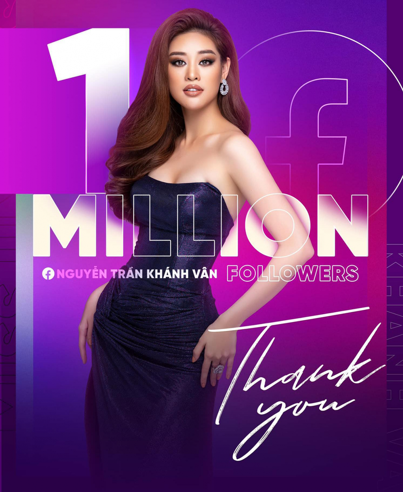 Mừng fanpage đạt 1 triệu follow, Khánh Vân tung loạt váy dạ hội cho bán kết Miss Universe